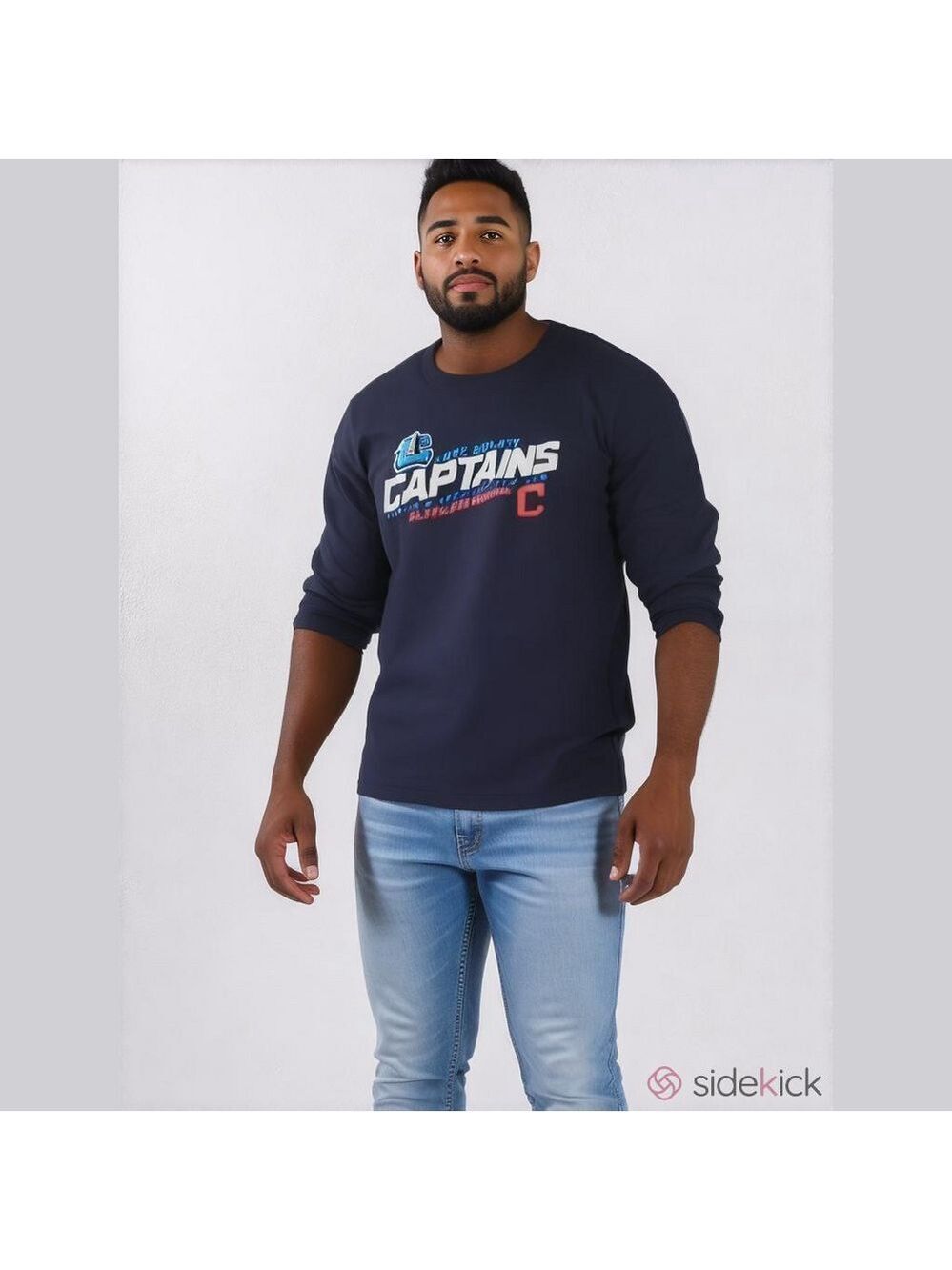 All sport Cleveland Indians affiliate lake county captains long sleeve tee Med.